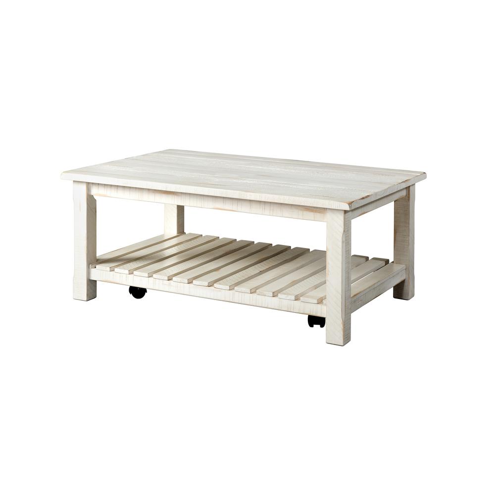 Martin Svensson Barn Door Collection Coffee Table, Antique White