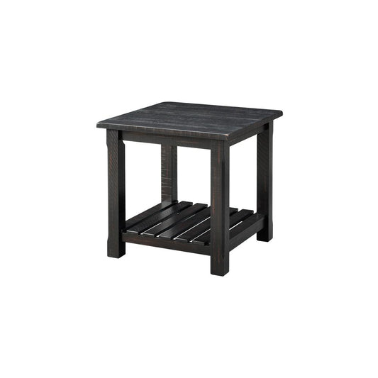 Martin Svensson Home Barn Door Collection End Table, Antique Black