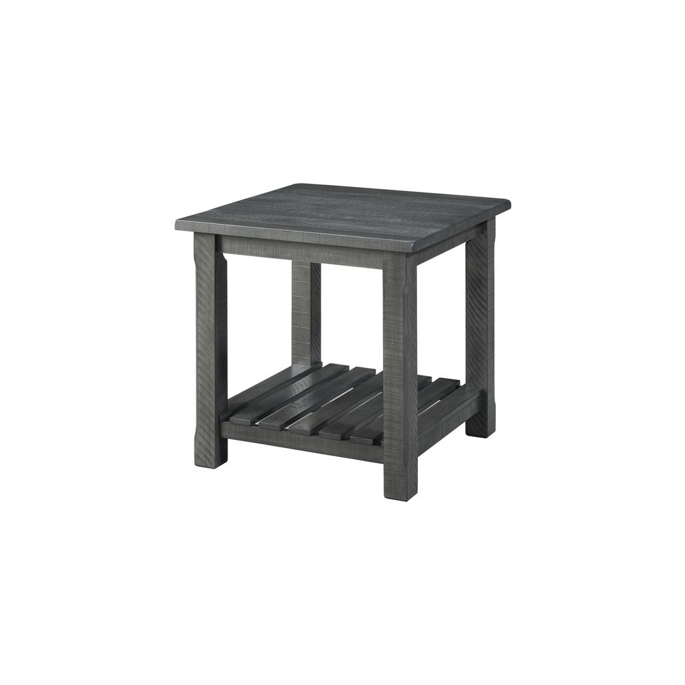 Martin Svensson Home Barn Door Collection End Table, Grey