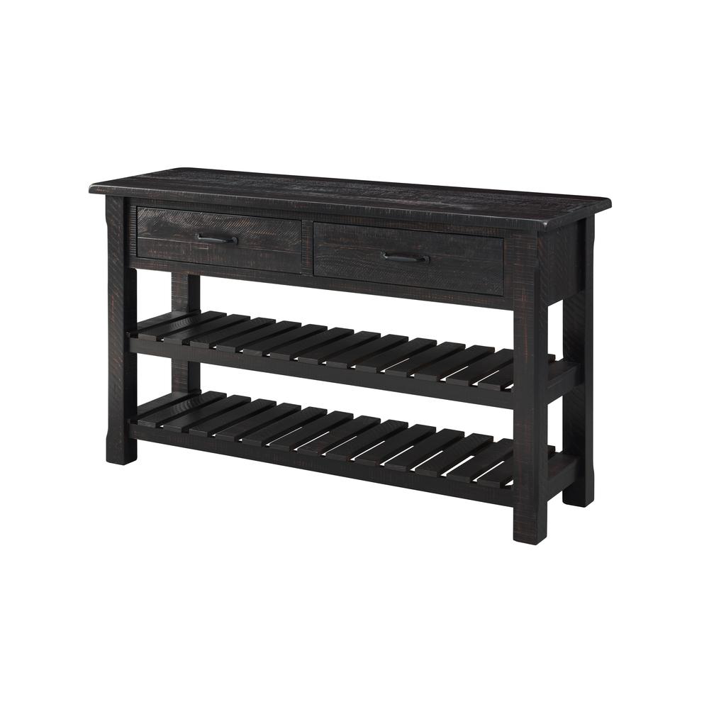 Martin Svensson Home Barn Door Collection Sofa Table, Antique Black