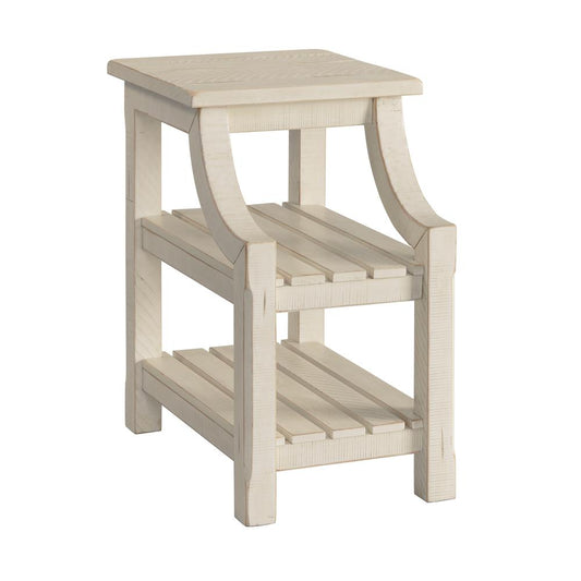 Martin Svensson Home Barn Door Chairside Table with Power, Antique White