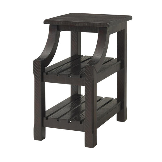 Martin Svensson Home Barn Door Chairside Table with Power, Espresso