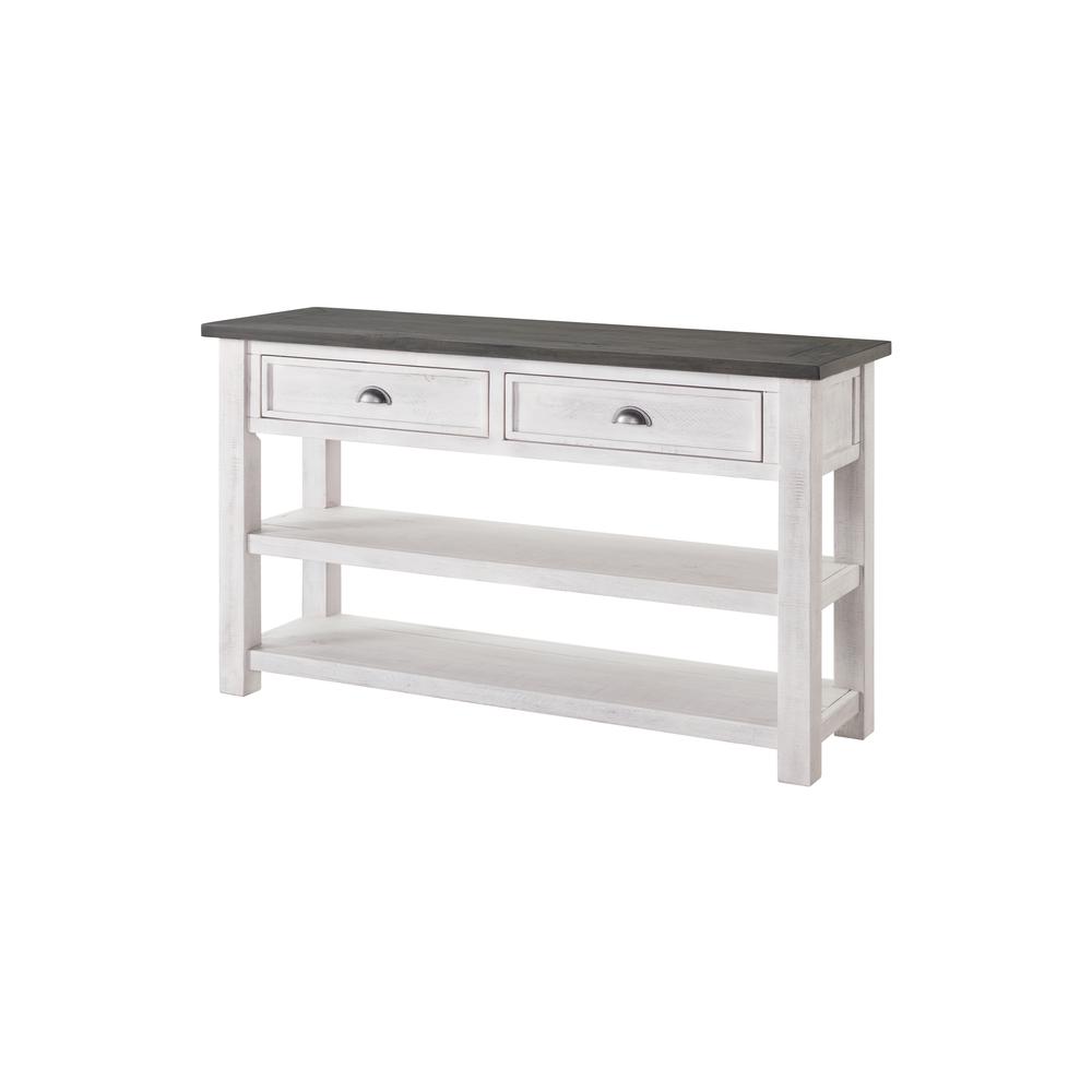 Monterey Sofa Console Table, White and Grey