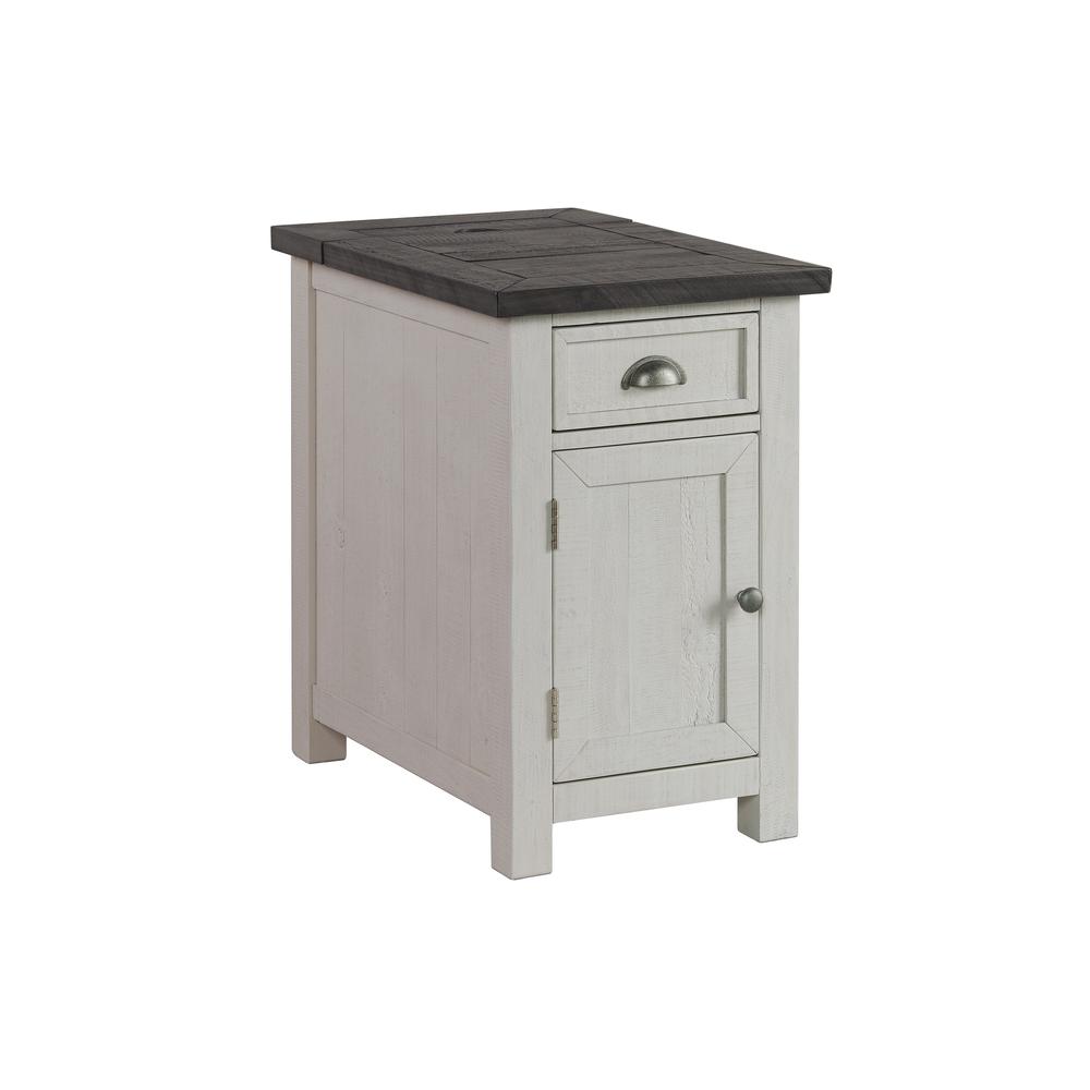 Martin Svensson Home Monterey Chairside Table, White and Grey