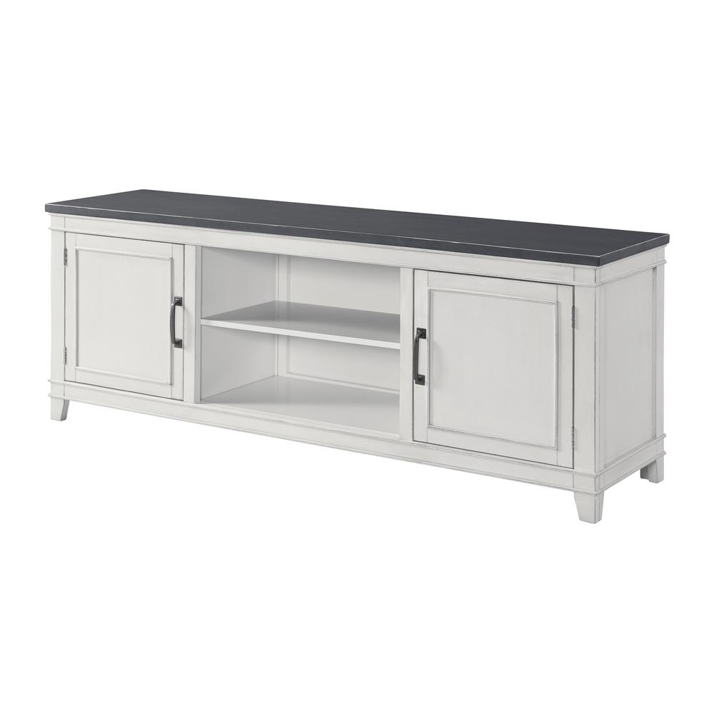 Martin Svensson Home Del Mar 70" TV Stand, White and Grey