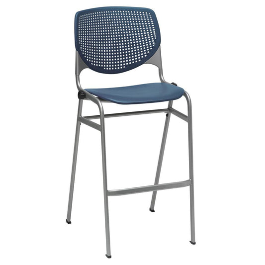 KOOL Series Poly Barstool, Navy,