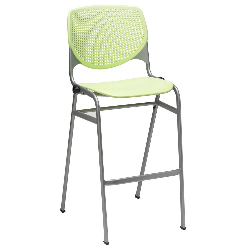 KOOL Series Poly Barstool, Lime Green,