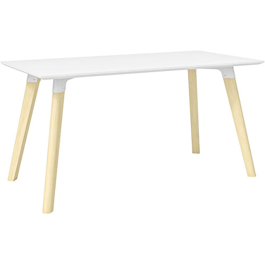 Safco Resi Desk - 29.5" Table, 60" x 30" x 1" Table Top - Knife Edge - Material: Laminate, Powder Coated Steel - Finish: Designer White, Laminate