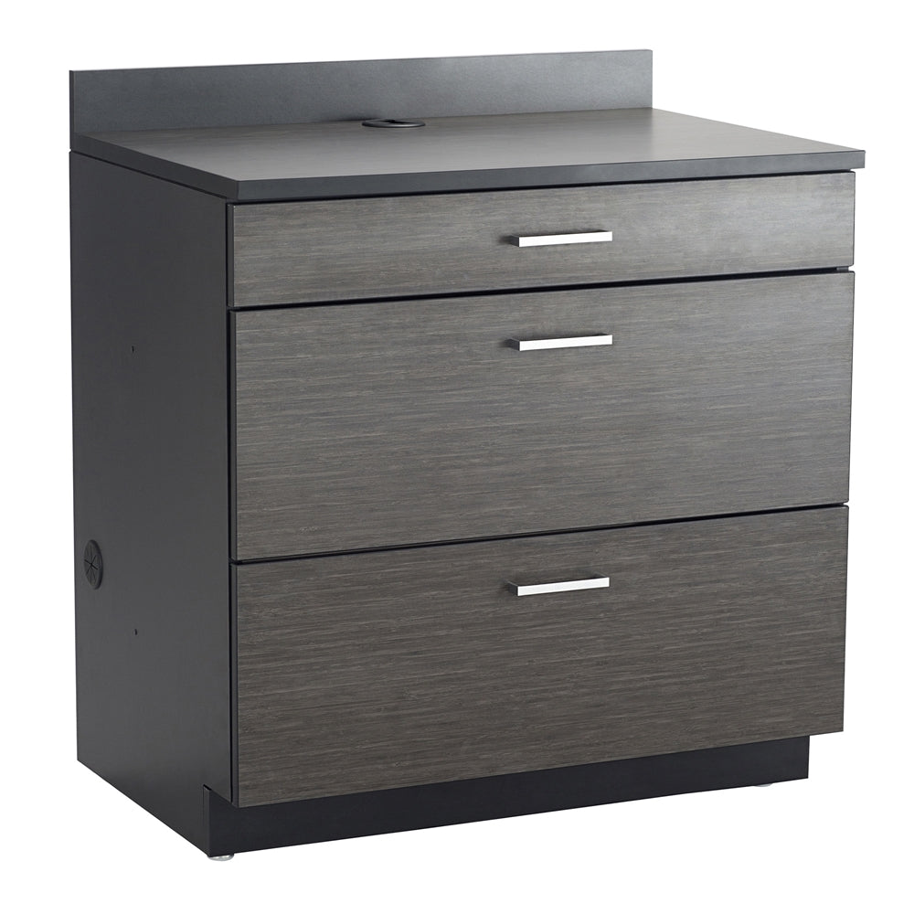 Hospitality Base Cabinet, Three Drawer Black/Asian Night