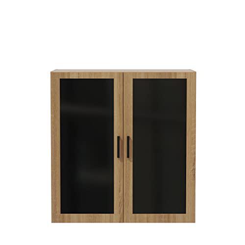 Mirella‚Ñ¢ Glass Door Display Cabinet Sand Dune