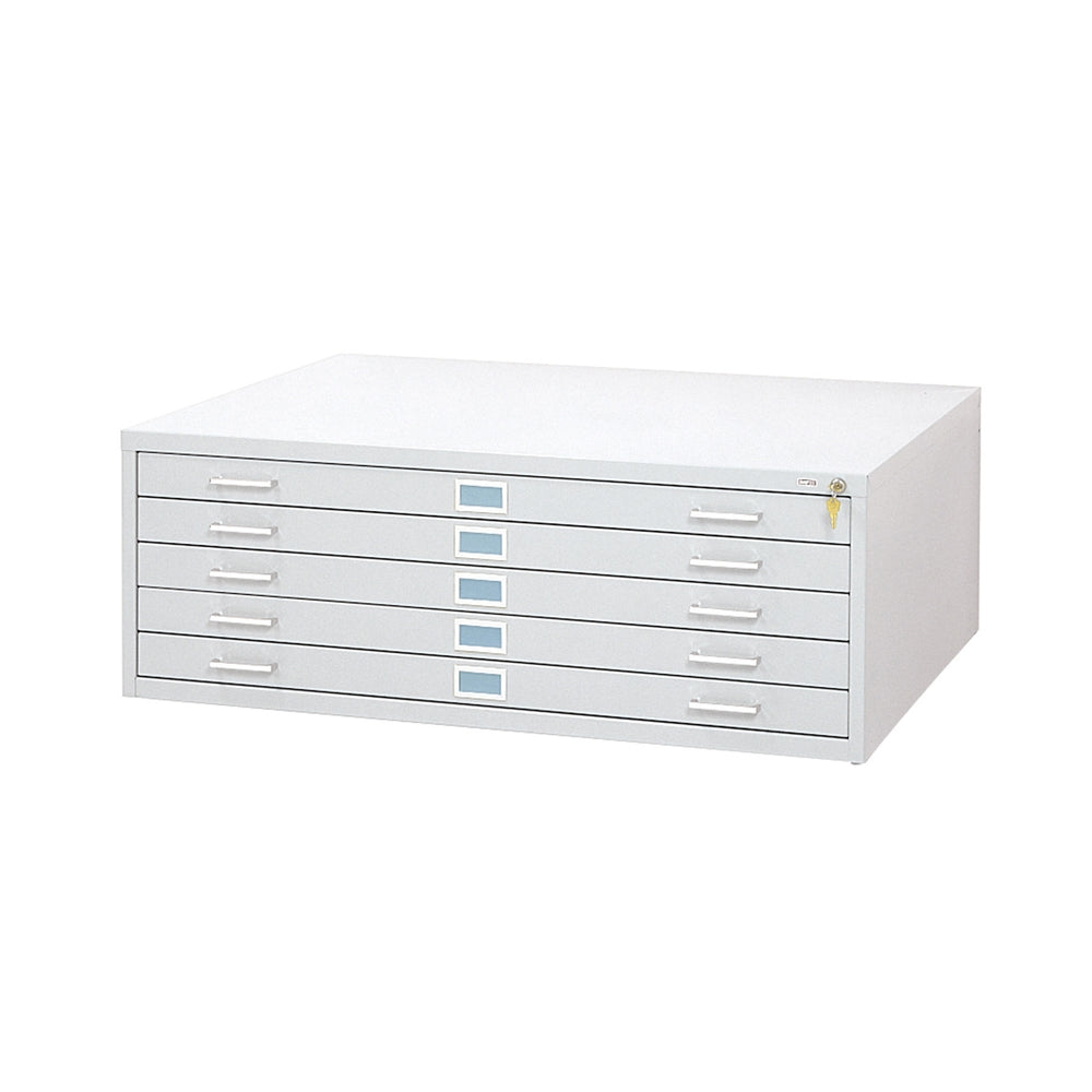 5-Drawer Steel Flat File for 36" x 48" Documents White