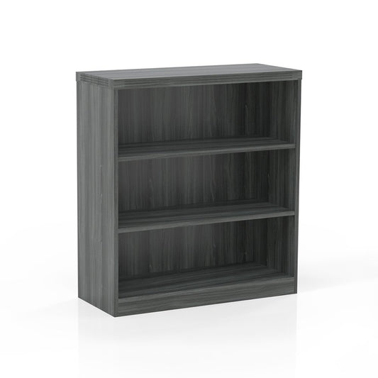 3 Shelf Bookcase (1 fixed shelf), Gray Steel