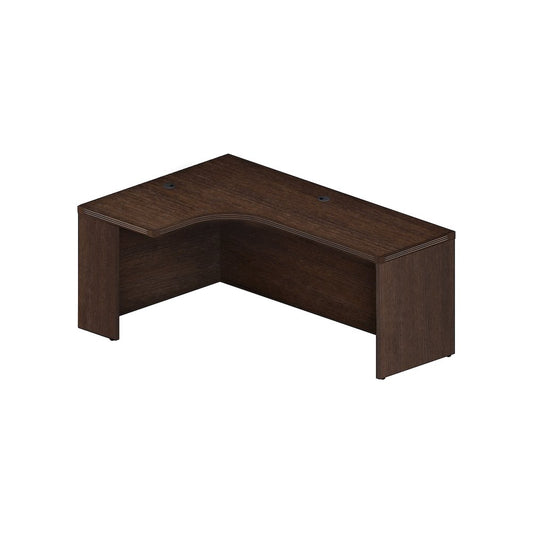 72" Left Extended Corner Table, Mocha