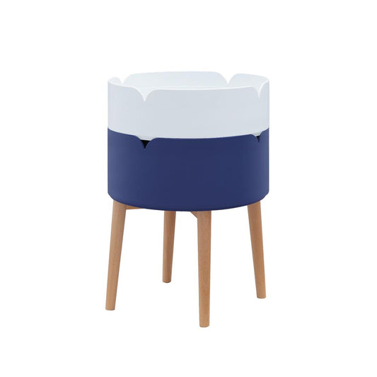 End Table with 2 Round Stacking Storage Bins