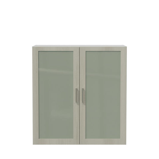 Mirella‚Ñ¢ Glass Door Display Cabinet White Ash