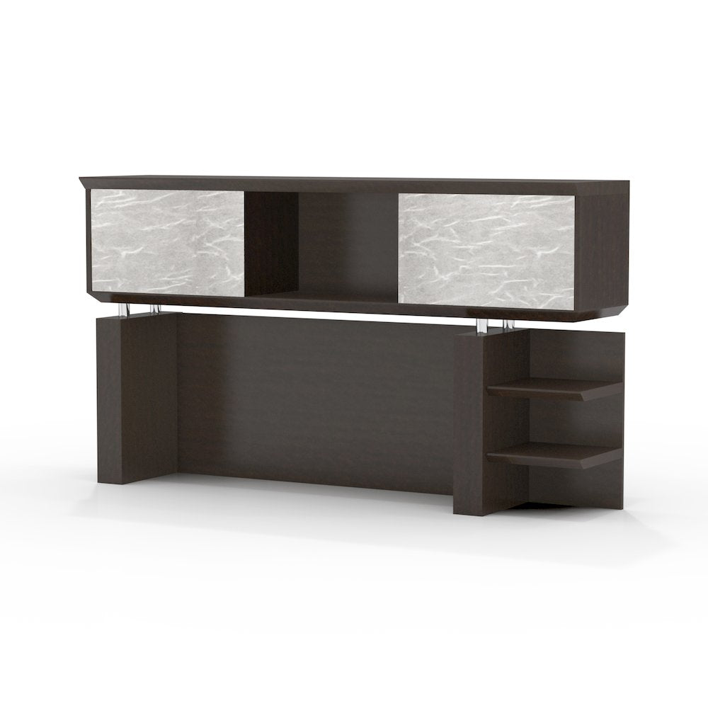 72" Single Hutch w/ 1 Shelf, Textured Mocha