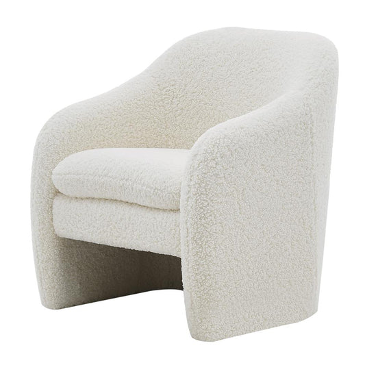 Zella Faux Shearling Fabric Accent Arm Chair