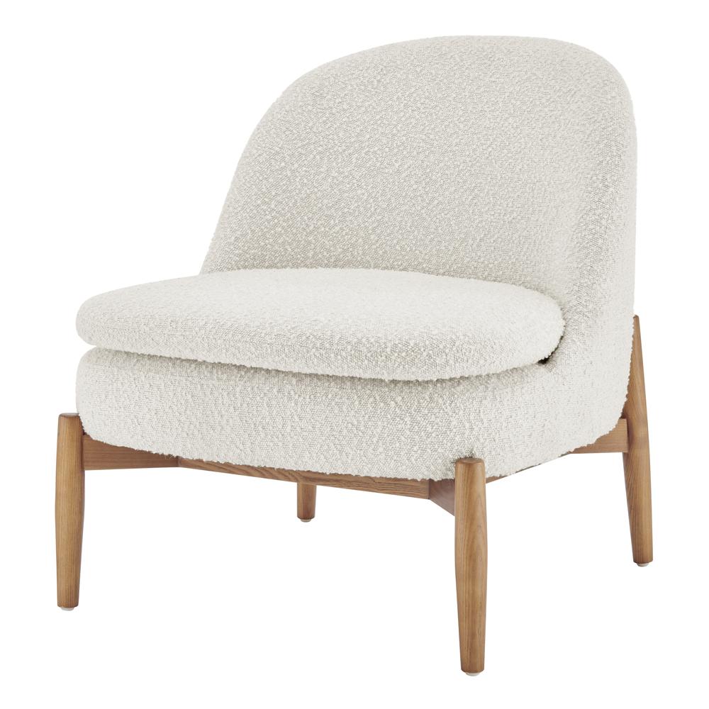 Adriana Fabric Accent Chair Walnut Legs