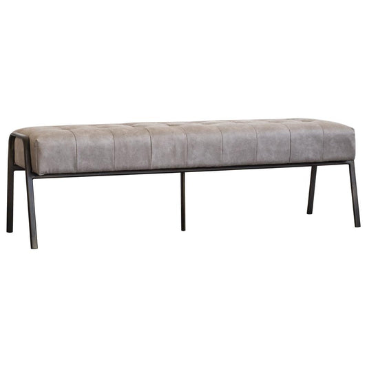 Venturi PU Leather Tufted Bench