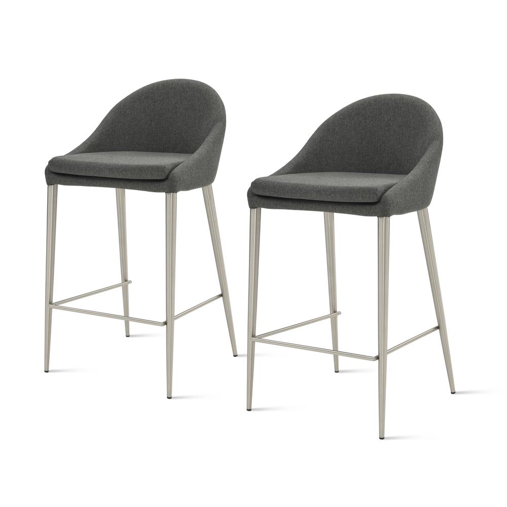 Zane Fabric Counter Stool, (Set of 2)