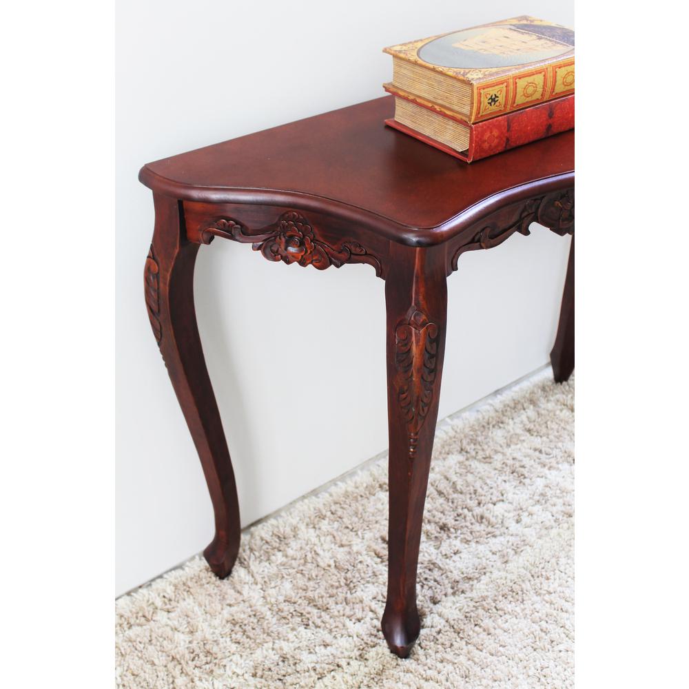 Carved Four Leg Scalloped Wall Table