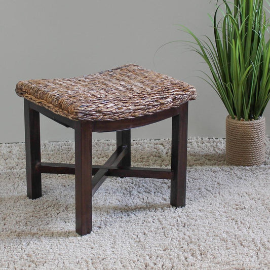 Arizona Abaca Rectangular Cushioned Top Stool