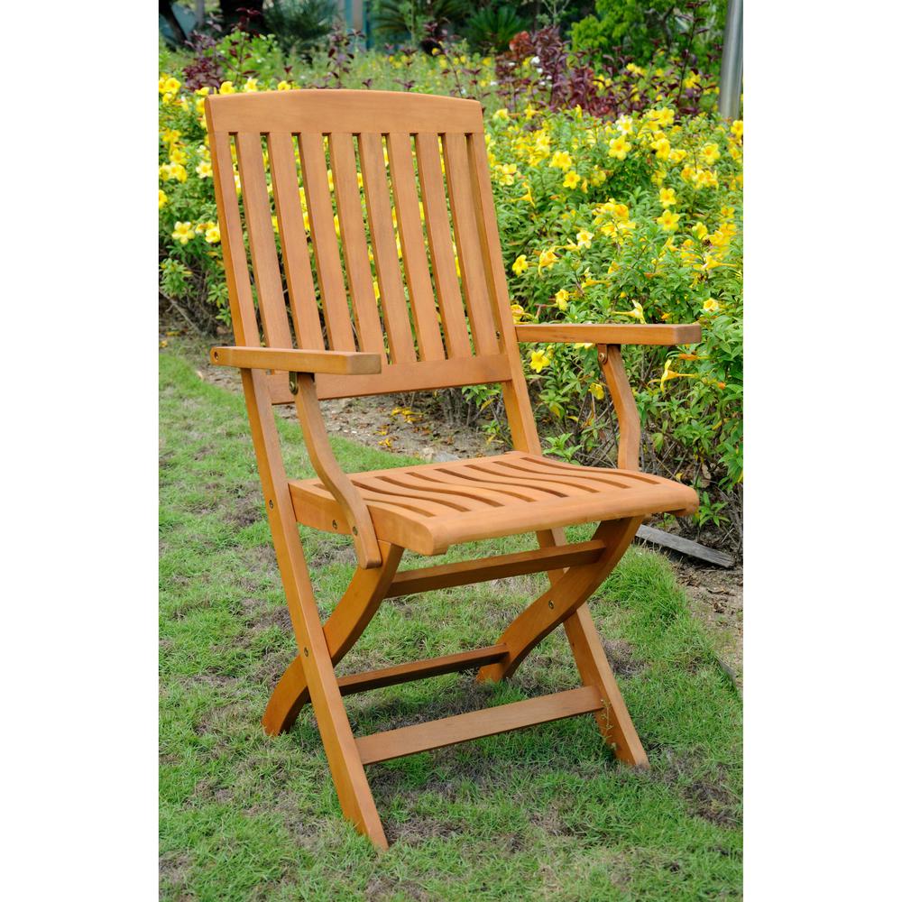 Royal Tahiti Set of 2 Outdoor Folding Arm Chairs