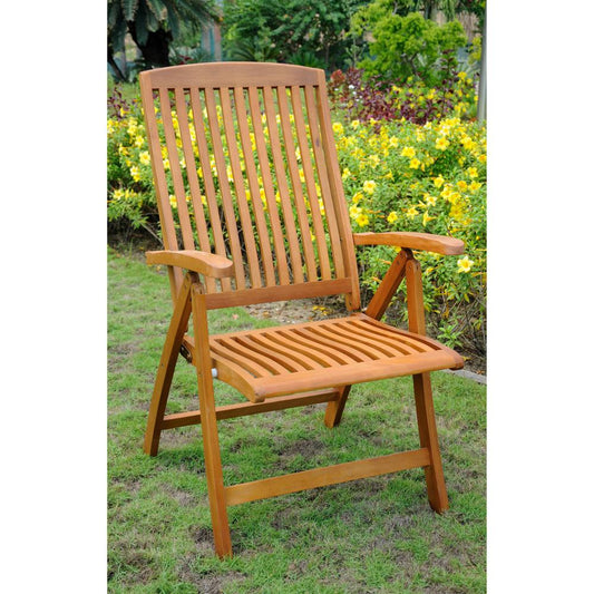 Royal Tahiti Outdoor Set of Two 5-Position Folding Arm Chair