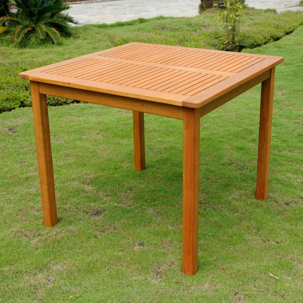 Royal Tahiti Outdoor Wood 32" Square Table