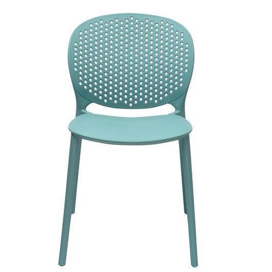 Midcentury Polypropylene Side Chair, Set of 4, Blue