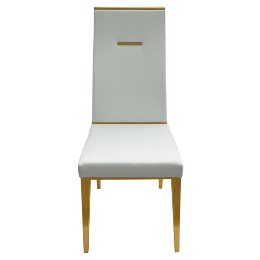 Dining Chair with Brushed Gold Base, Set of 4