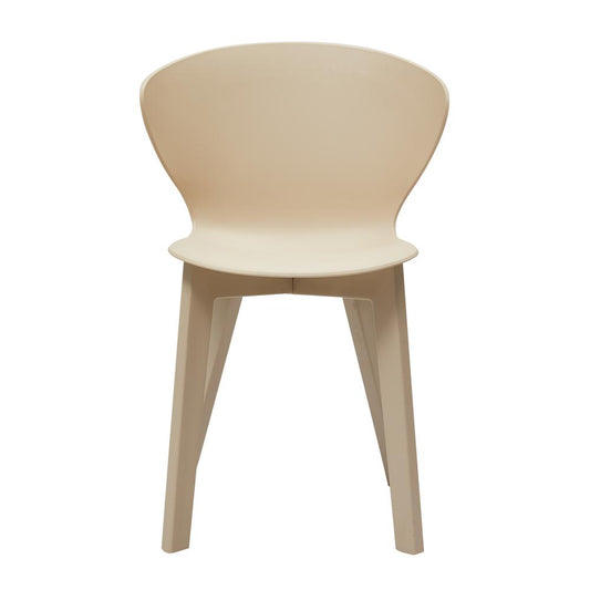 Midcentury Polypropylene Side Chair, Set of 4, Beige