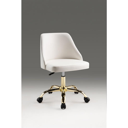 Office Chair - White and Gold