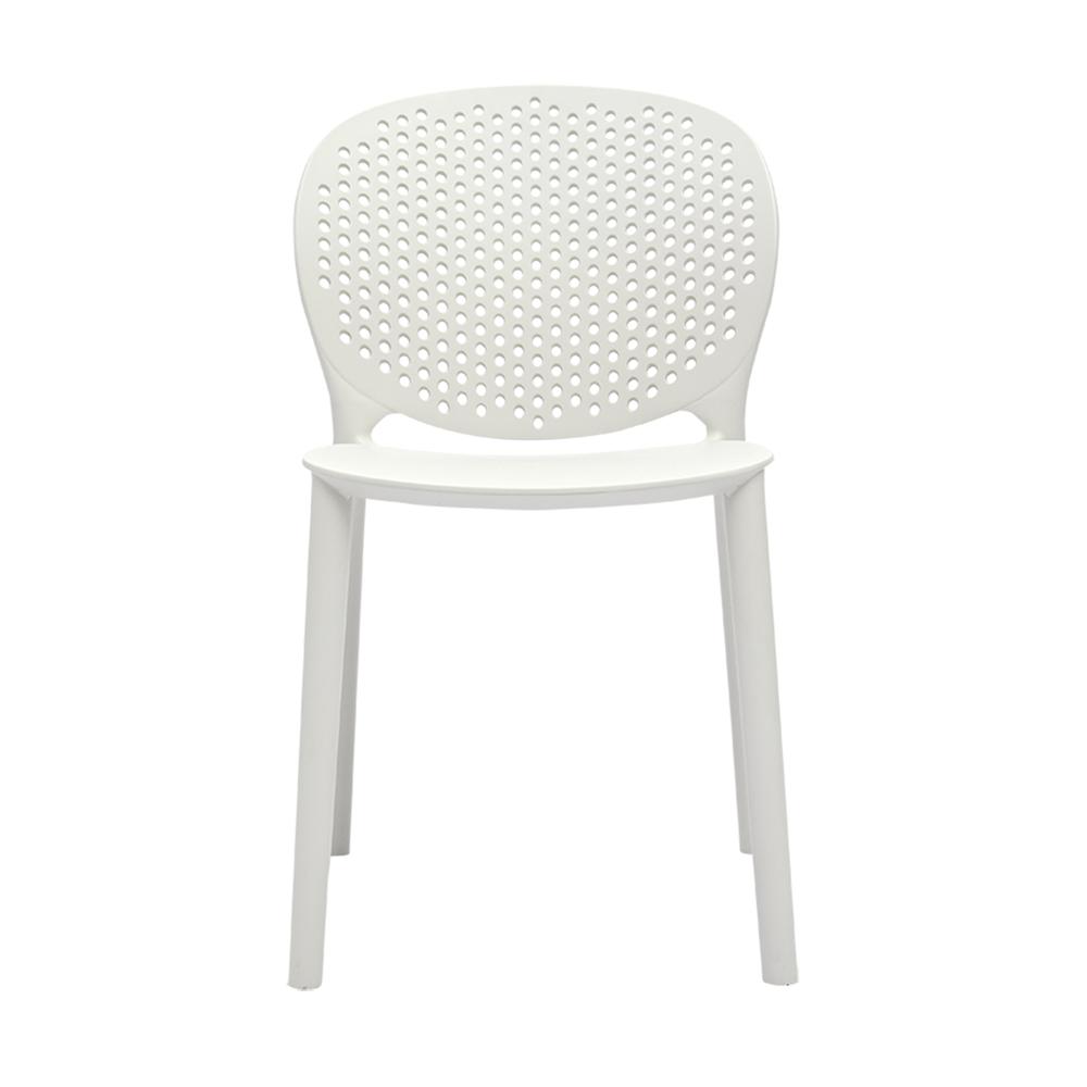 Midcentury Polypropylene Kids Side Chair, Set of 4, White