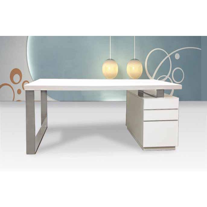 DESK,63"x28"x30", white lacquer