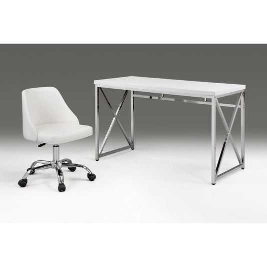 Office Chair - White & Chrome