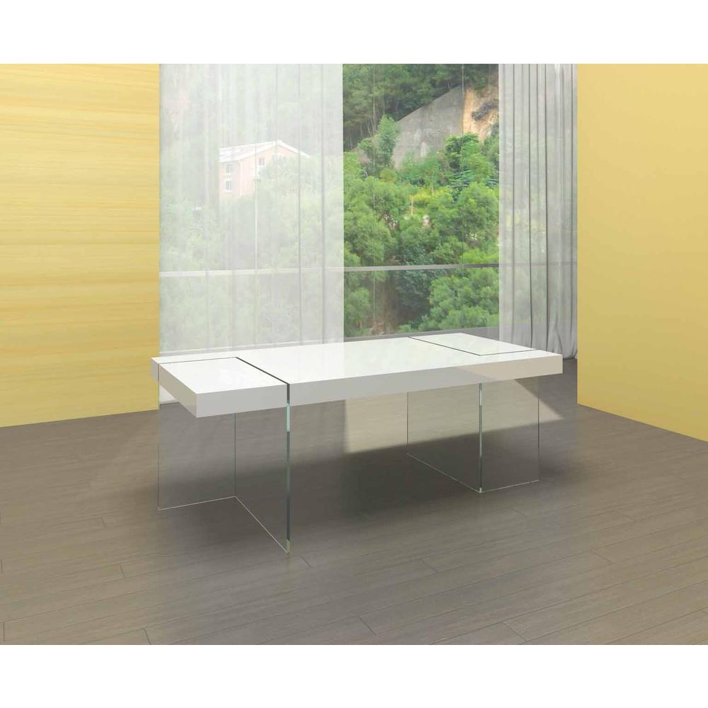 Dining Table,White Lacquer,79"X39.5"X29.5"