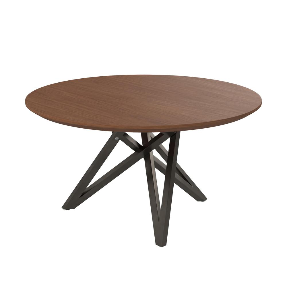 Dining Table, with brushed gray stainless steel legs