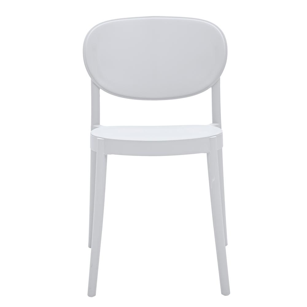 Midcentury Polypropylene Side Chair, Set of 4, White