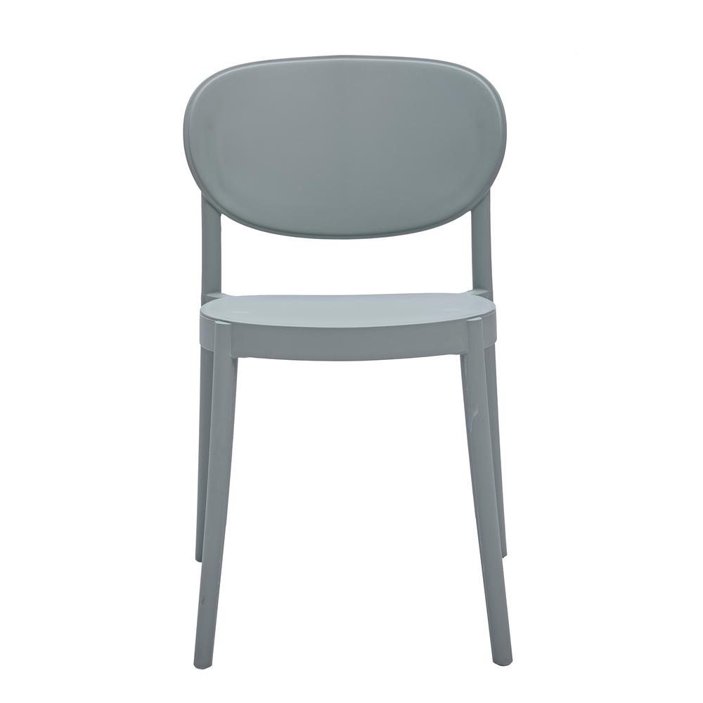 Midcentury Polypropylene Side Chair, Set of 4, Gray