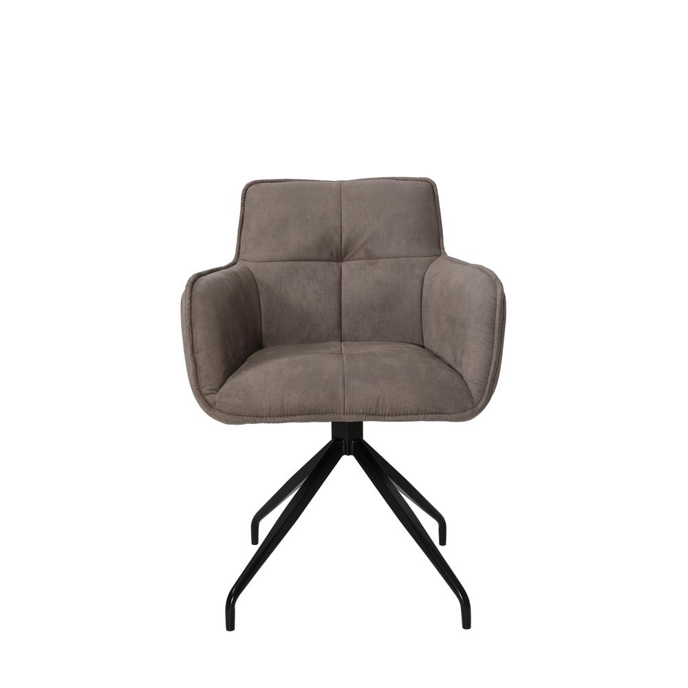 Arm Chair with fabric seat and black matte powder coationg l