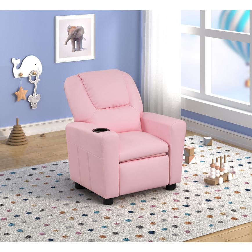 Marisa Pink PU Leather Kids Recliner Chair