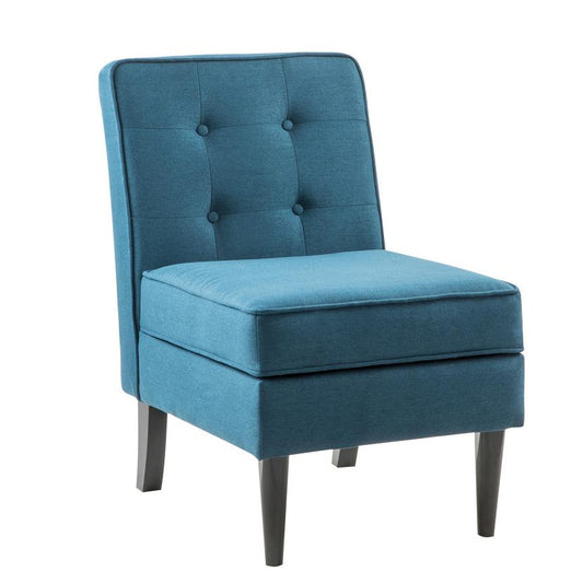 Oliver Blue Fabric Storage Accent Chair