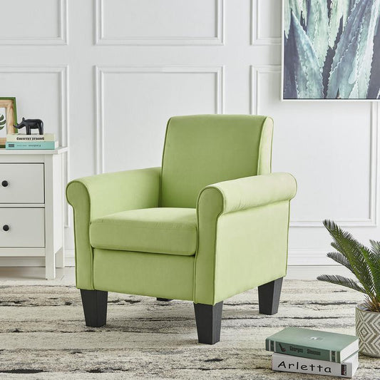 Angela Green Microfiber Fabric Armchair