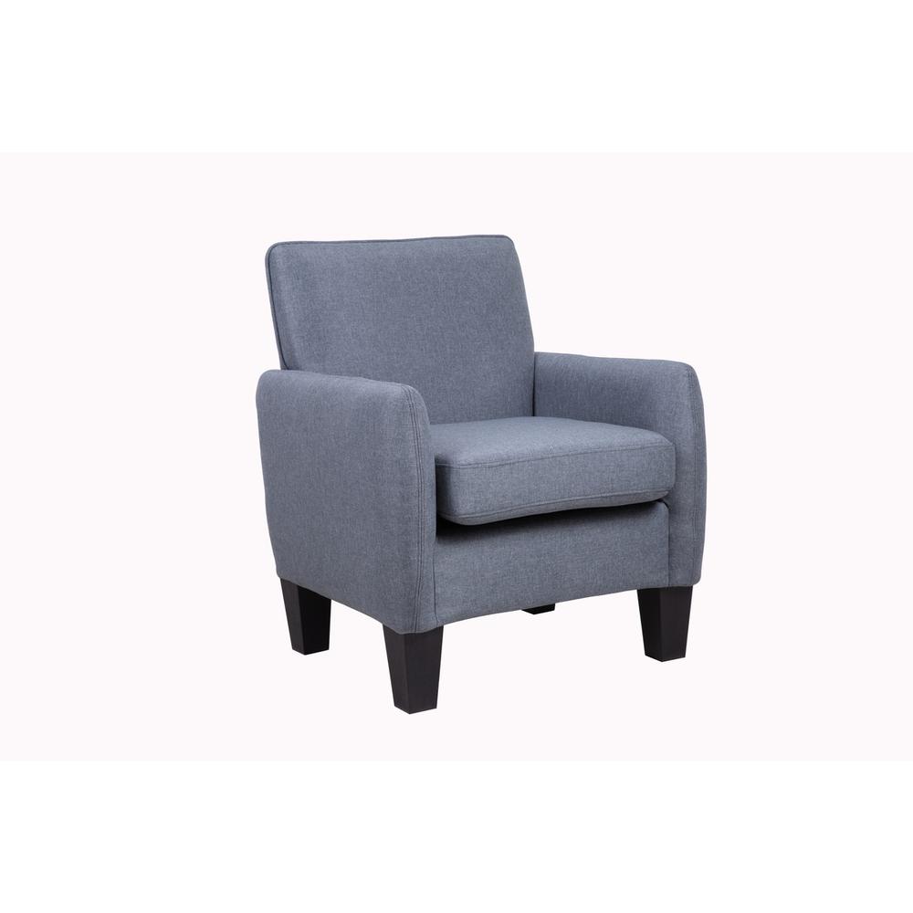 Mia Dark Gray Linen Accent Armchair