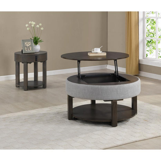 Jonah 2 Piece Light Brown MDF Lift Top Coffee and End Table Set