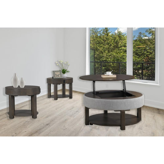 Jonah 3 Piece Light Brown MDF Lift Top Coffee and End Table Set