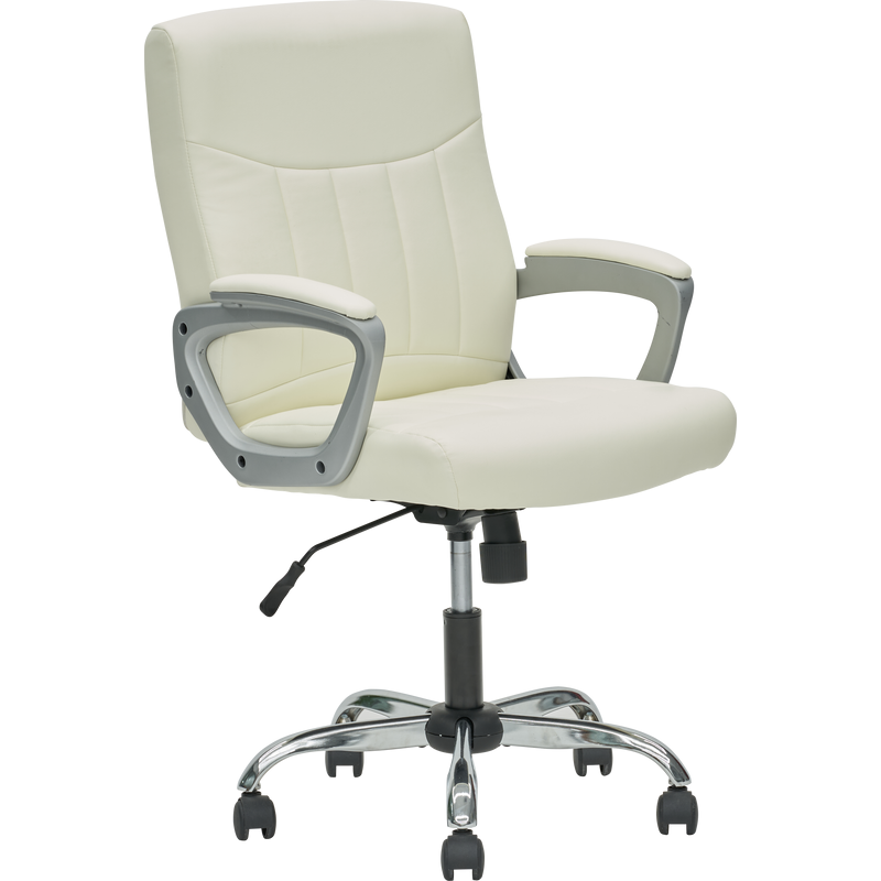 Levi PU Leather White Office Chair