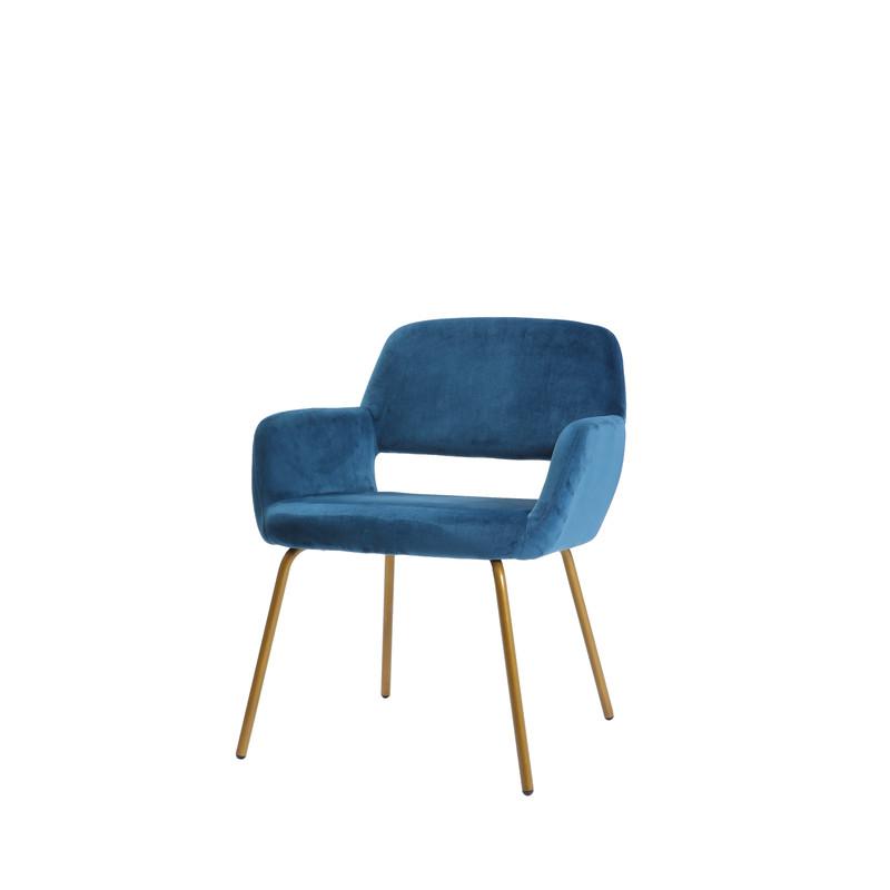 Noah Blue Velvet Accent Chair