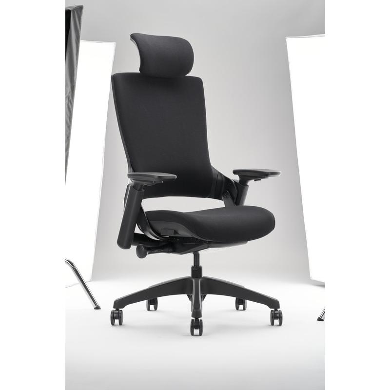 Ariana Black Office Chair with Headrest